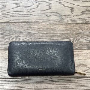Cuyana Dark Grey Leather Wallet